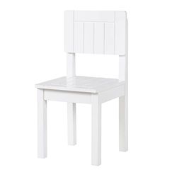roba Chaise Enfant en Bois - Hauteur d'Assise 31 cm - Siège pour Enfants de 2 Ans à 10 Ans - Style Campagne - Laqué Blanc
