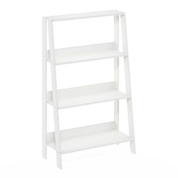 Furinno Ladder Boekenkast Display Plank, 4-laags Wit