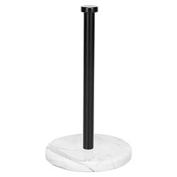 NearMoon Standing Paper Towel Holder, Kitchen Paper Towel Roll Holder- for Bathroom Kitchen Countertop, Standard or Jumbo-Sized Roll Holder, with Marble Base (Matte Black)