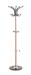 HAKU Möbel Kapstok eiken, zwart, Marmer, metaal - Maat: H 175 cm x Ø 40 cm, Stijl: Modern