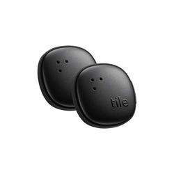 Tile by Life360 Sticker (2024) - Piccolo tracker Bluetooth, trova telecomando, localizzatore di oggetti per biciclette, occhiali e altro. Pacchetto da 2 (Nero)