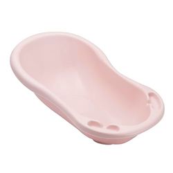 Bañera Ergonómica con Tapón, de 0 a 12 Meses, 84 cm, Rosa nórdico