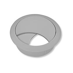 cyclingcolors pasacables 58mm plástico tapa redondo escritorio mesa mueble (gris)