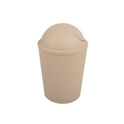 MSV AKO Poubelle avec Couvercle Rabattable Beige 5,5 l