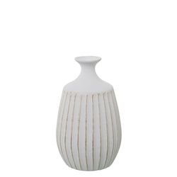 Alexandra House Living Vase White Gold Ceramic 18 x 19 x 30 cm