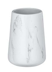 WENKO Adrada Tandenborstelhouder voor tandenborstel en tandpasta, keramiek, 8,5 x 12 x 8,5 cm, wit