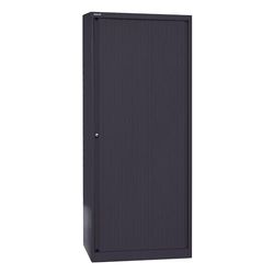 BISLEY EuroTambour Armoire 4 étagères 5 Oh 800 mm, Métal, Volets roulants 5633 Noirs, Corps Noir, 43 x 80 x 198 cm