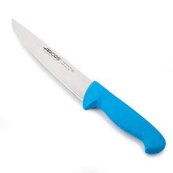 Arcos Serie 2900 - Coltello Scannare Coltello Macellaio Coltello Bistecca - Lama Acciaio Inossidabile Nitrum 200 mm - Manico Polipropilene Colore Blu