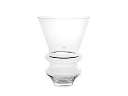 H&h vaso fiori in vetro trasparente, 19 - h25,5 cm