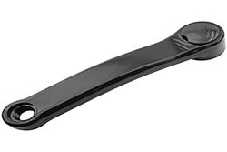Pedivella in acciaio laminato per lato sinistro, di colore nero, da 170 mm