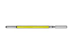 Gima 30675 - Electrodo desechable de hoja de 2,4 mm de diámetro, 15 cm, estéril, paquete