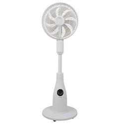 BE COOL BCPSN2L01 Premium staande sproeiventilator met afstandsbediening, 80 W, waterreservoir van 2 liter, 1500 m³/u, oscillatie en timer, stille werking met sfeerverlichting, wit