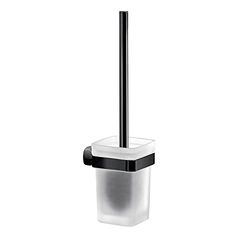 Gedy Krabi Wall Toilet, Black, Bathroom Brush Made of Stainless Steel and Cromall, 2 Year Warranty, Measures 36.6 x 9.4 x 11.5 cm and Weight 0.95 kg, R&D Design, Metal, Unica