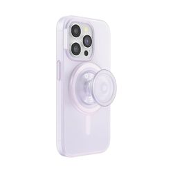 PopSockets: PopCase PlantCore para MagSafe - Funda a Base de Plantas para iPhone 15 Pro con PopGrip Compatible con MagSafe - Soporte y Agarre para Teléfono con Top Intercambiable - Opalescent Clear