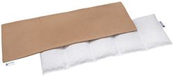 Medi Partners Cuscino Termico noccioli ciliegio 60x20cm 800g 100% Cotone 5 Camere Grande Terapia del freddo Federa sfoderabile (Beige Waffle)
