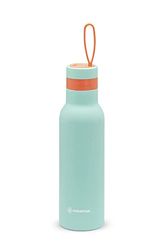 Osama - Gourde Isotherme 500 ML INOX Antibactérienne - Bouteille Isotherme Idéale comme Gourde Enfant, Gourde Sport et Travail, 24h Cold et 12h Hot, Hermétique et Antidérapant, 8x8x24h, Vert/Orange