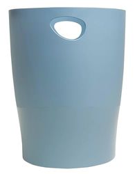EXACOMPTA - Ref. 45370D - Karton met 8 papiermanden met ECOBIN Autentik handgrepen - Grote inhoud 15 liter - Afmetingen 26,3 x 26,3 x 33,5 cm - Voor kantoor of thuis - Blauwgrijs