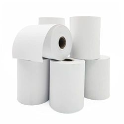 Raylu Paper - Rouleaux papier thermique pour TPV, machines à calculer, imprimantes thermiques, caisses enregistreuses, mandrin : 12 mm, blanc, sans bisphénol. (10 rouleaux 57 x 45 mm)