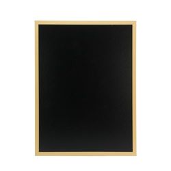 SECURIT - Pizarra de Pared "Woody" + Rotulador de Tiza Líquida - Pizarra Doble Cara - Marco de Madera Lacada - 60 x 80 cm - Color Teca