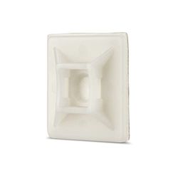 REV Ritter 28.5mm x 28.5mm Plastic Zip Cable Tie Mounting Base - Set of 50 - White