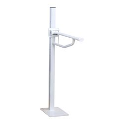 HOMECRAFT Devon Elite Folding Support Rail – Disabled Toilet Handle, Safety Toilet Rails for Elderly Adults, Handles for Shower, Floor Mounted Bathroom Grab Bar for Stability & Support