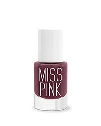 Miss Pink High Gloss Nail Polish Lacquer - High Coverage, Long Lasting, Shiny - No. 58 Maroon - 10ml