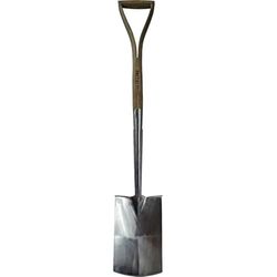Faithfull Tools FAIPRESDSSS Prestige Stainless Steel Digging Spade with Ash Handle, 17.5 x 105.5 x 8.5 cm
