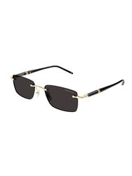 MONTBLANC MB0344S Gafas, Gold-Black-Grey, 54 para Hombre