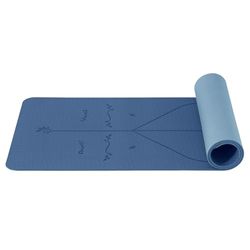 Good Nite Yoga mattor 6 mm yogamatta gymnastikmatta TPE sportmatta halkfri fitnessmatta träningsmatta pilates matta för yoga pilates träning 183 x 61 x 0,6 cm