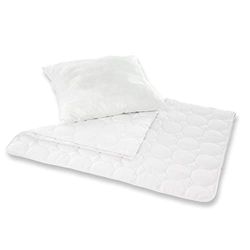 Indragbara filtar set TENCEL | bästa fukthantering för torrt och hygieniskt sovklimat | Filt: 140 x 200 cm, kudde: 70 x 90 cm