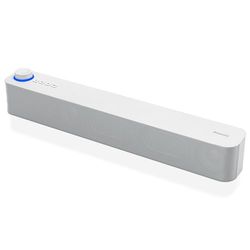 ATLANTIS Soundbar PC 20W, Casse PC, Jack 3.5mm + Bluetooth 5.3 per Smartphone, FireTV, Giradischi,batt. 2400mhA, Radio FM, Altoparlante PC,Portatile, TV,Smartphone Dim 420x60x74 mm Bianca P003-C0820-B
