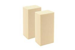 Sculpture Block SB 157550 hårdskumblock, modelleringsblock för tillverkning av figurer, föremål, modeller, 15 cm x 7,5 cm x 2 cm, 2 block, vit