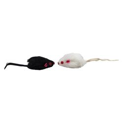JACK AND VANILLA, Jouets pour Chats en Forme de Souris réalistes, 2 pièces, stimulent l'instinct de Chasse, matériaux durables, Taille 7,6 cm, Couleurs Vives, Modèle Cat Toys