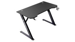 Newskill Belenor Mesa Gaming PC Ergonómica, Estructura de Metal Reforzada, hasta 200kg, Soporte para Auriculares y Bebidas, Superficie Texturizada en Carbono, Gestor de Cableado, 120x60x75 cm, Negro