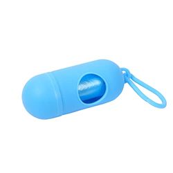 Poejetag Pet Capsule Type Dog Poop Bag Dispenser Sacs poubelle et accessoires de nettoyage (bleu ciel), plastique, jaune