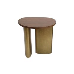 Romimex Sidobord naturlig metall MDF 60 x 60 x 48 cm