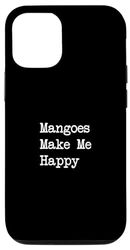 Carcasa para iPhone 15 Mangos Me Hacen Feliz Divertido Mango Fruta Minimalista