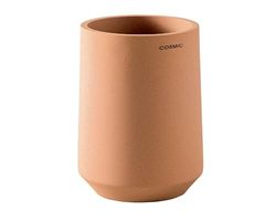 COSMIC Saona Portacepillos de Dientes para Encimera de Diseño Elegante Fabricado en Resina. Vaso para Cepillo de Dientes. Recipiente Redondo para Lavabo de Color Blossom