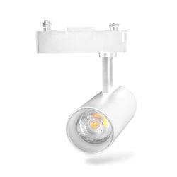 Led-railspot met drie draden in wit, met 15 W vermogen. Ideaal voor de verlichting van ruimtes met energie-efficiëntie en een moderne stijl in elke omgeving.