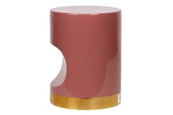 TABURETE/MESA AUXILIAR METAL GRANATE 34x34x45 CM