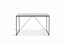 Jahnke Glam Desk SW/MARMOR WS Bureau, Bois, Noir, Taille Unique