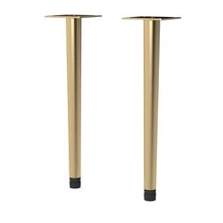 nuie NFL826 Bathroom Accessories Wall Hung Vanity Unit 2 Piece Decorative Leg Set, 70 x 260 x 70mm, Brushed Brass