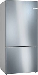 Bosch Frigorífico combinado, Serie 4, Libre instalación, 186 x 86 cm, NoFrost, VitaFresh, Acero Cepillado Antihuellas, KGN86VIEA