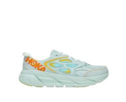 HOKA ONE ONE Clifton L Embroidery, wandelschoenen voor volwassenen, Blue Glass Radiant Geel, 36 2/3 EU