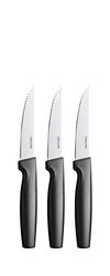 Fiskars Set de Couteaux à Steak, 3 Pièces, Functional Form, Acier Inoxydable/Plastique, Noir, 1057564