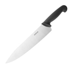 Hygiplas Chef's Knife 25.5cm / 10 inch Blade Professional Grade | Black Ergonomic Handle| Weight: 210 grams | C264