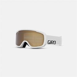 Giro Buster Youth Snow Gogle - Biały pasek z bursztynową różą soczewką