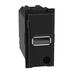 Bticino K4191A Caricatore USB con un ingresso tipo A, da installare nella placca Living Now, per ricaricare dispositivi elettronici fino a 15W, 1 modulo