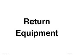 Return Equipment Sign Sign - 400x300mm - A3L