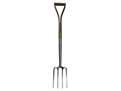 Faithfull Tools FAIPRESDFSS Prestige Stainless Steel Digging Fork with Ash Handle, Blue, 19 x 105.5 x 10 cm